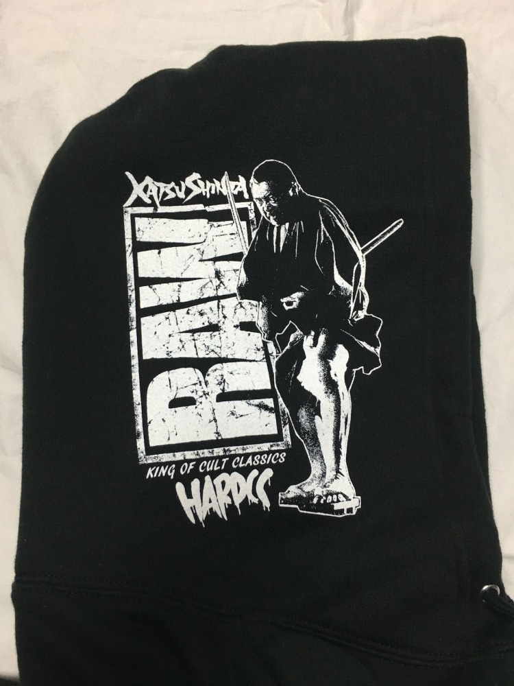 「勝新太郎 -KATSU×SHINTA×RAW 2016 ZIPパーカ」フード部分