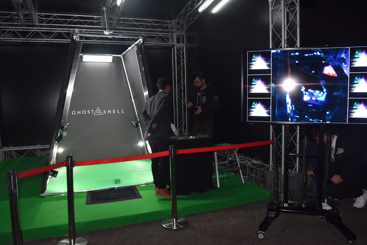 「GHOST IN THE SHELL ゴースト・イン・ザ・シェル」エクスクルーシブイベントの展示の様子。
