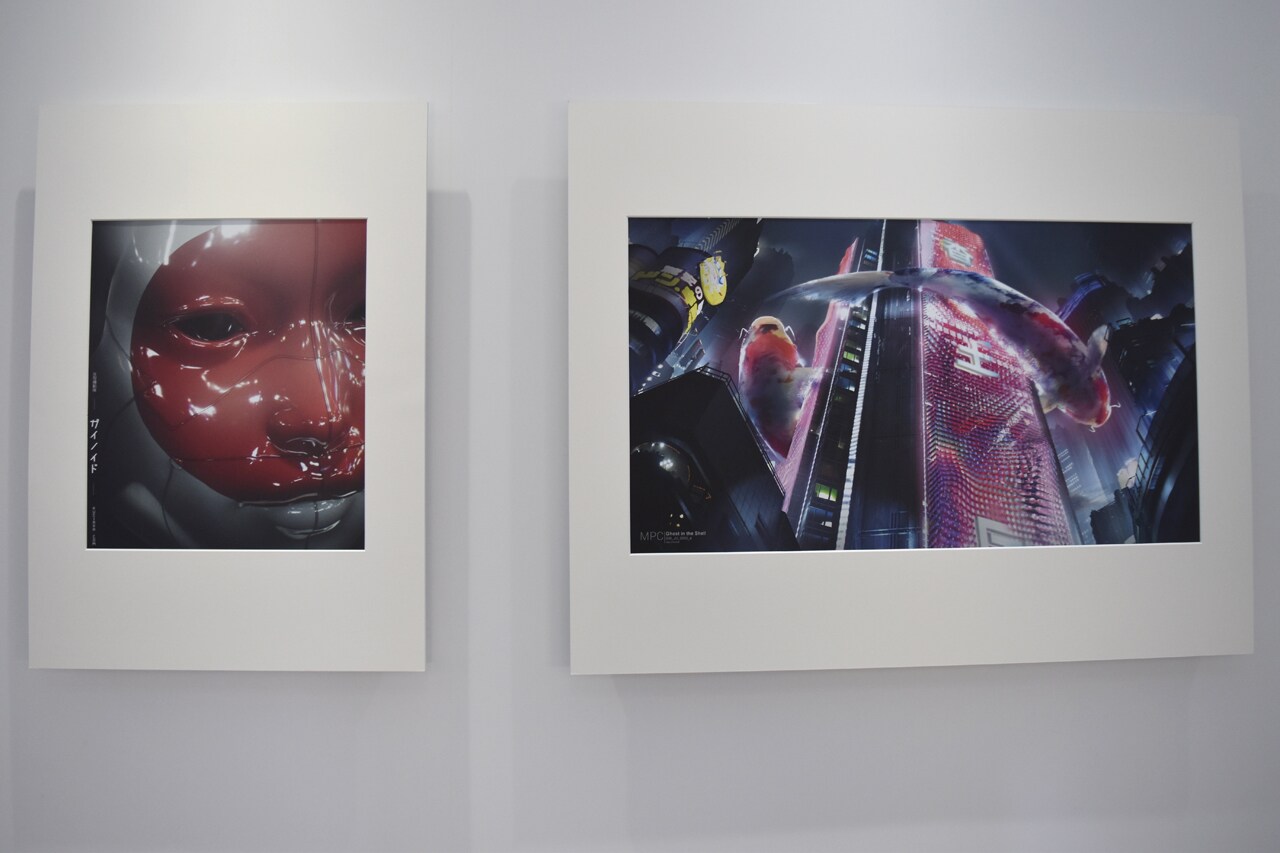 「GHOST IN THE SHELL ゴースト・イン・ザ・シェル」エクスクルーシブイベントの展示の様子。