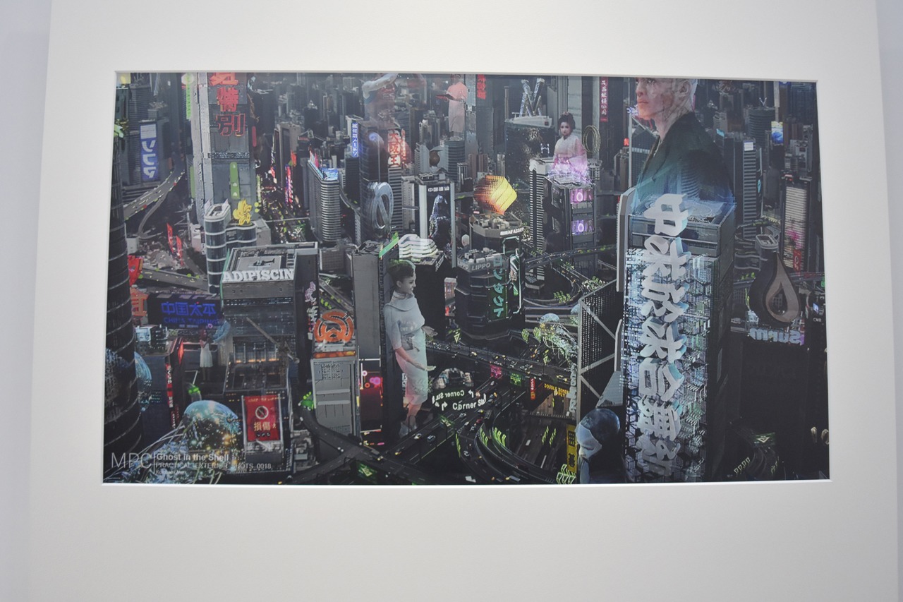 「GHOST IN THE SHELL ゴースト・イン・ザ・シェル」エクスクルーシブイベントの展示の様子。
