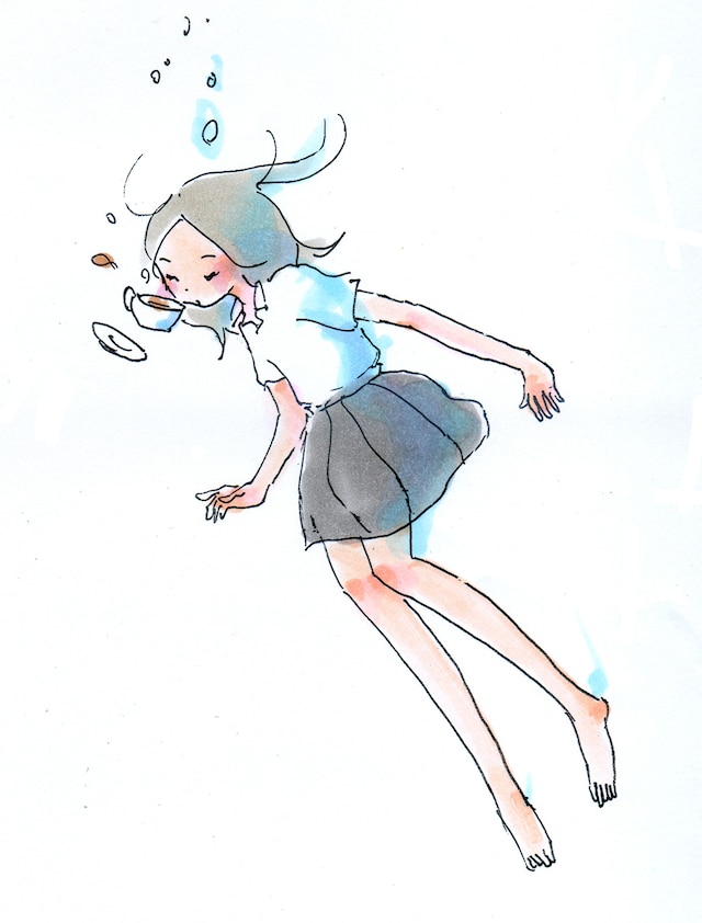 今日マチ子によるイラスト。