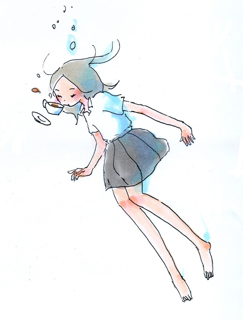 今日マチ子によるイラスト。