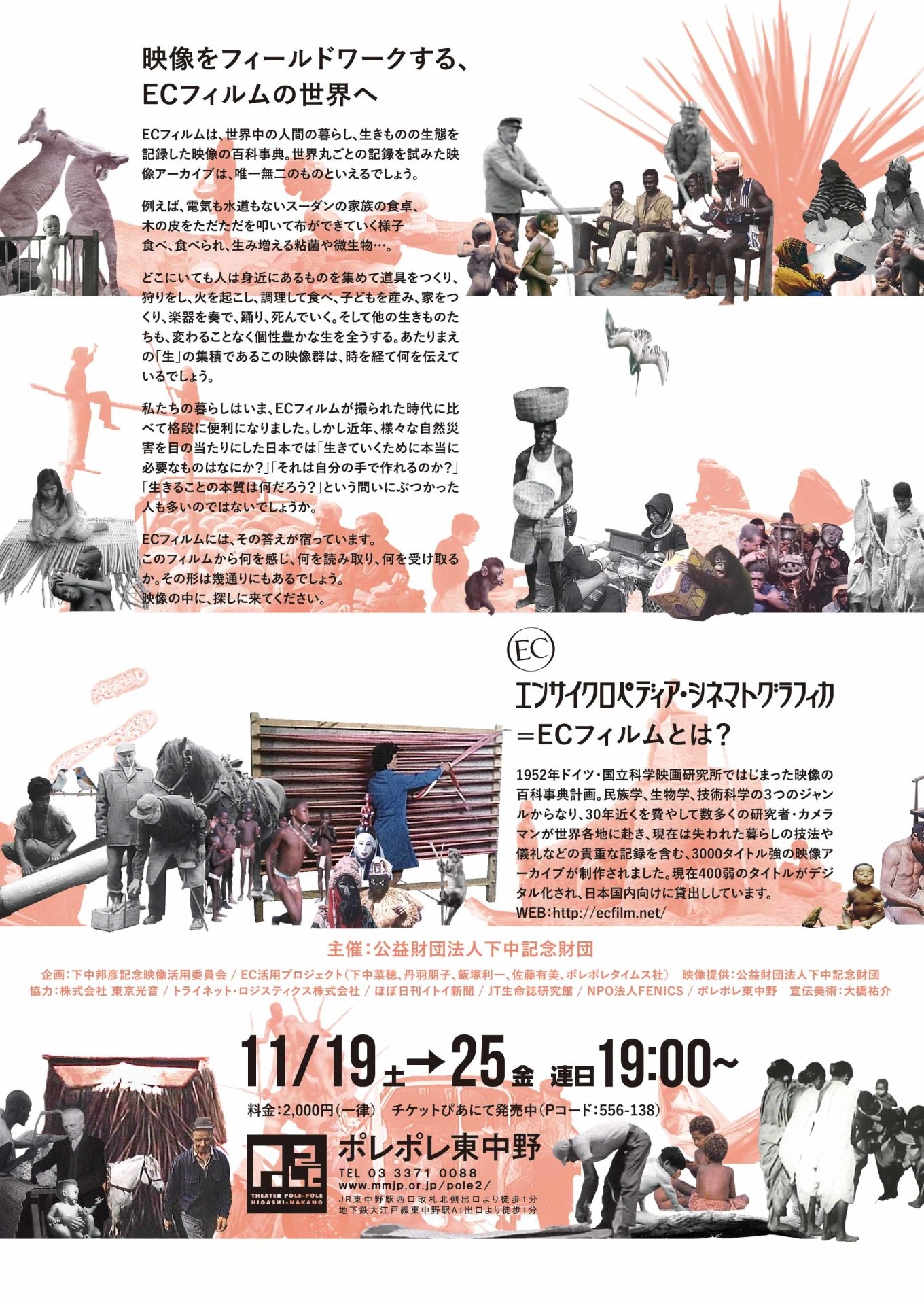 「『エンサイクロペディア・シネマトグラフィカ』七夜一挙上映！」チラシビジュアル