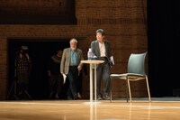 手前から高畑勲、ユーリー・ノルシュテイン。