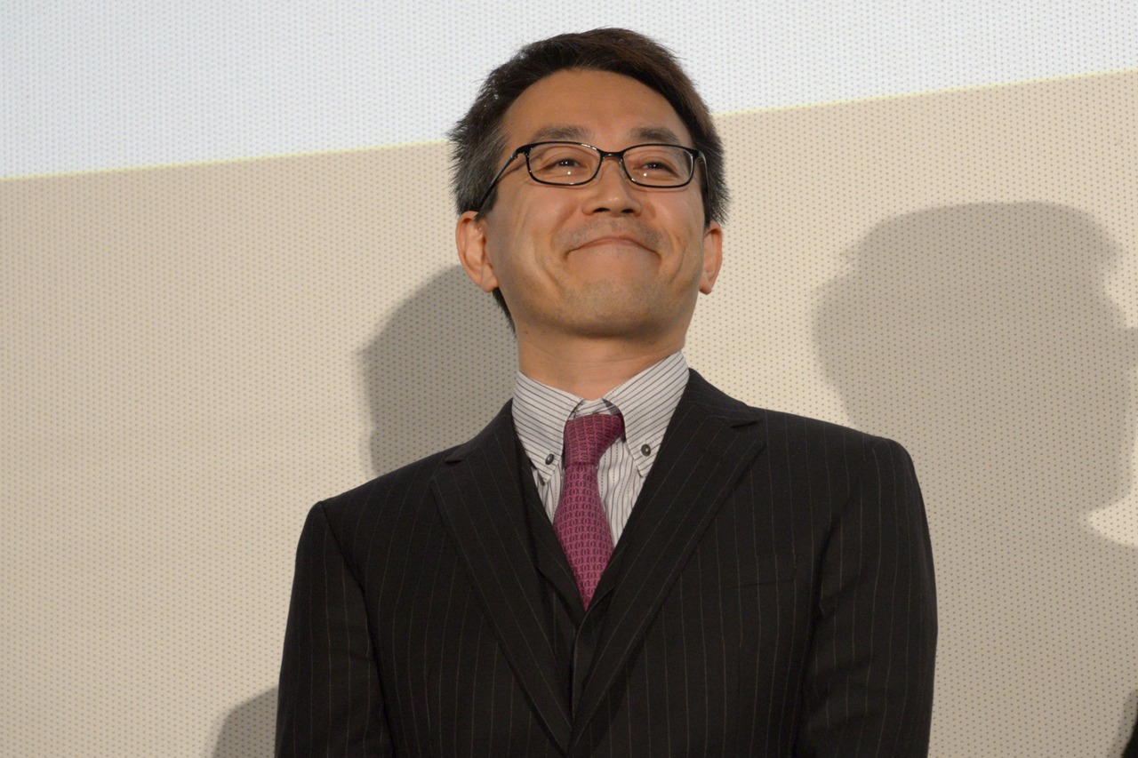 「聖の青春」初日舞台挨拶にて、ゲストの羽生善治。