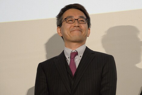 「聖の青春」初日舞台挨拶にて、ゲストの羽生善治。