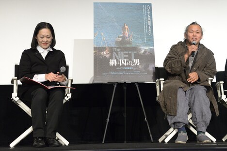 第17回東京フィルメックスのQ&Aの様子。キム・ギドク（右）とフェスティバルディレクター・林加奈子（左）。