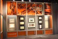 「株式会社カラー10周年記念展 ～過去（これまで）のエヴァと、未来（これから）のエヴァ。そして現在（いま）のスタジオカラー。～」展示の様子。(c)カラー