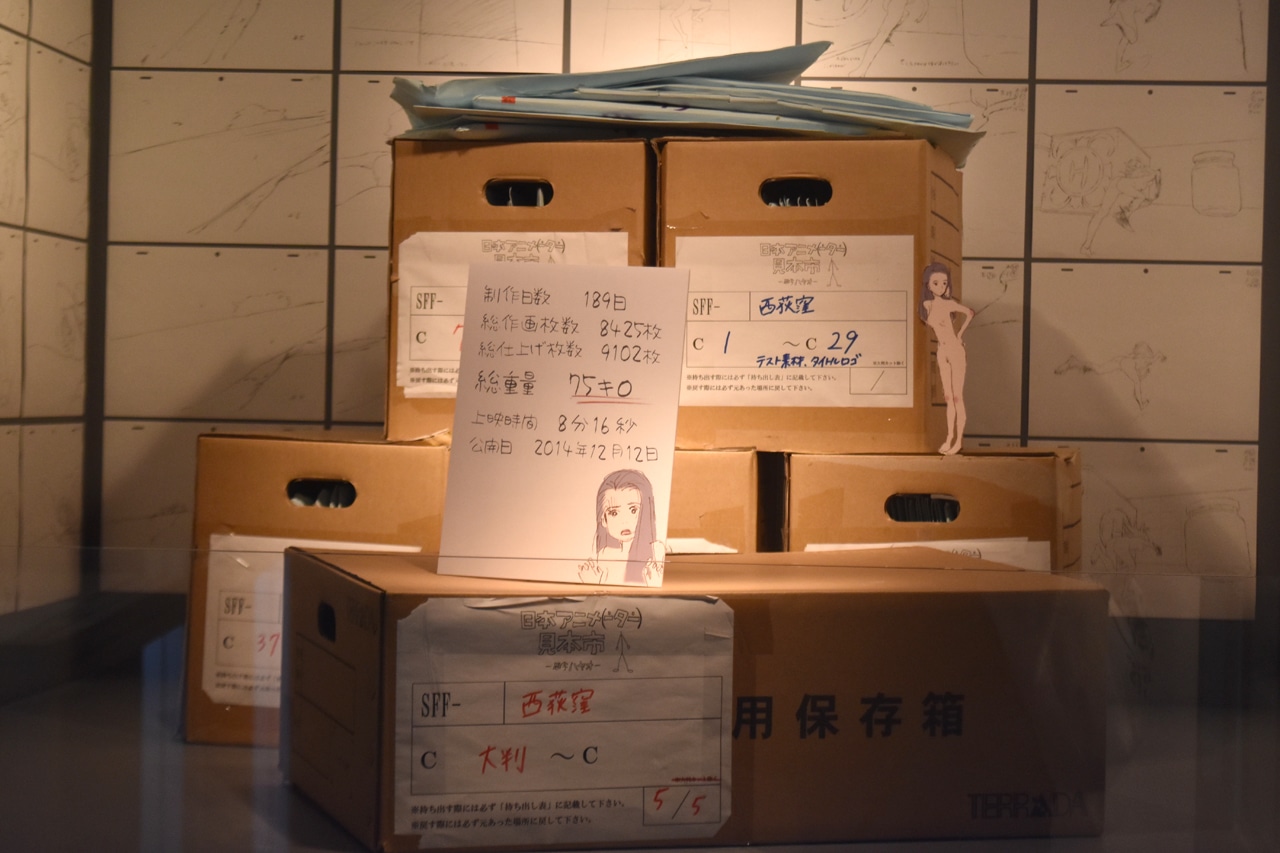 「株式会社カラー10周年記念展 ～過去（これまで）のエヴァと、未来（これから）のエヴァ。そして現在（いま）のスタジオカラー。～」展示の様子。(c)カラー