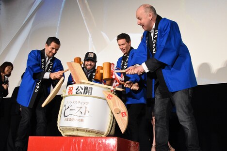 「ファンタスティック・ビーストと魔法使いの旅」初日舞台挨拶の様子。