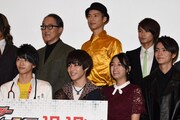 「仮面ライダー平成ジェネレーションズ Dr.パックマン対エグゼイド＆ゴースト with レジェンドライダー」完成披露上映会の様子。