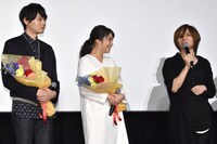 「L－エル－」初日舞台挨拶の様子。