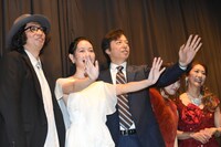 「ジムノペディに乱れる」初日舞台挨拶の様子。