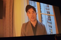 ビデオメッセージで登場したチャン・ハンイ。