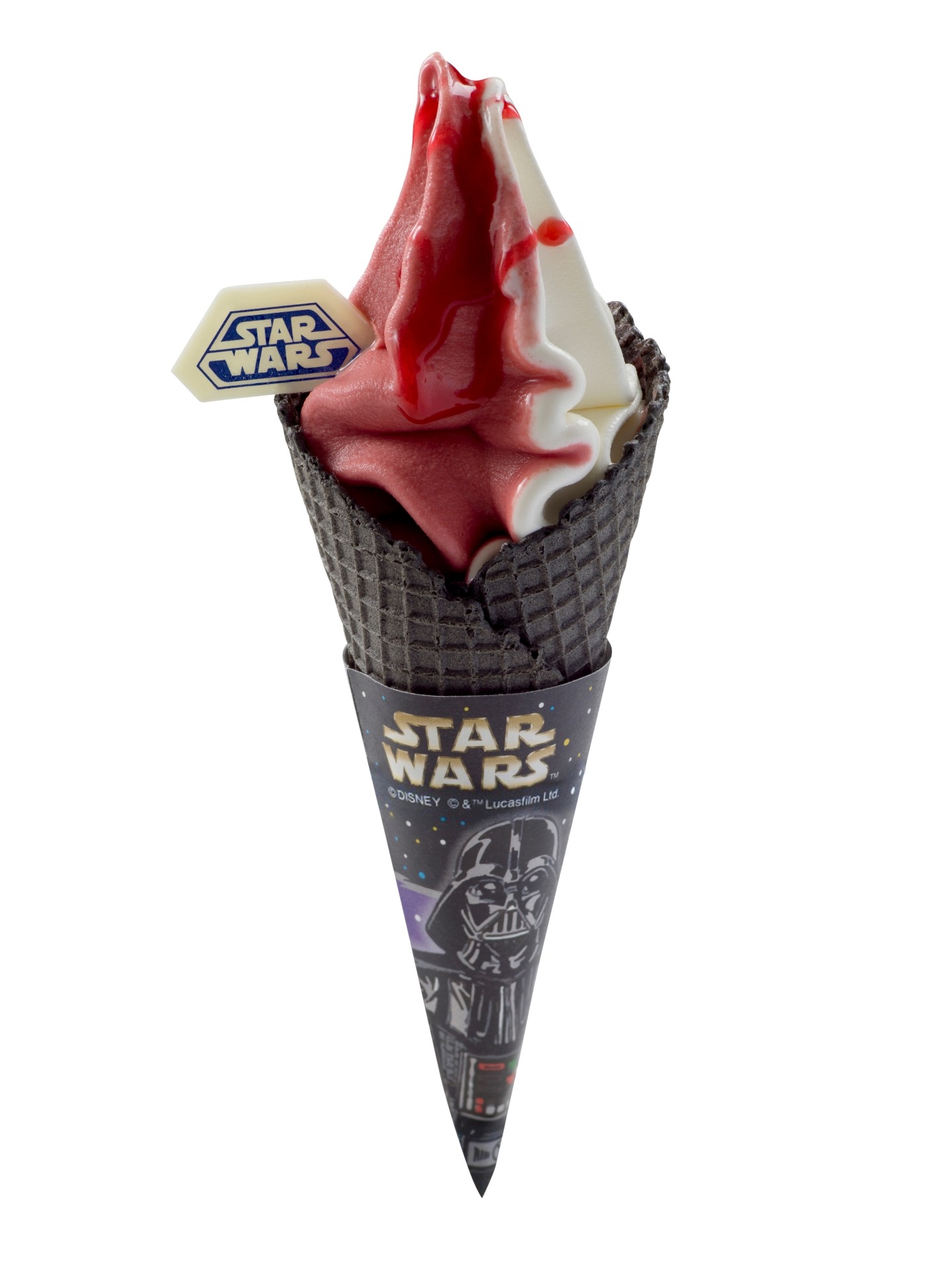 ダース・ベイダーをイメージしたソフトクリーム（350円）。