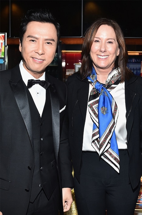 左からドニー・イェン、キャスリーン・ケネディ。