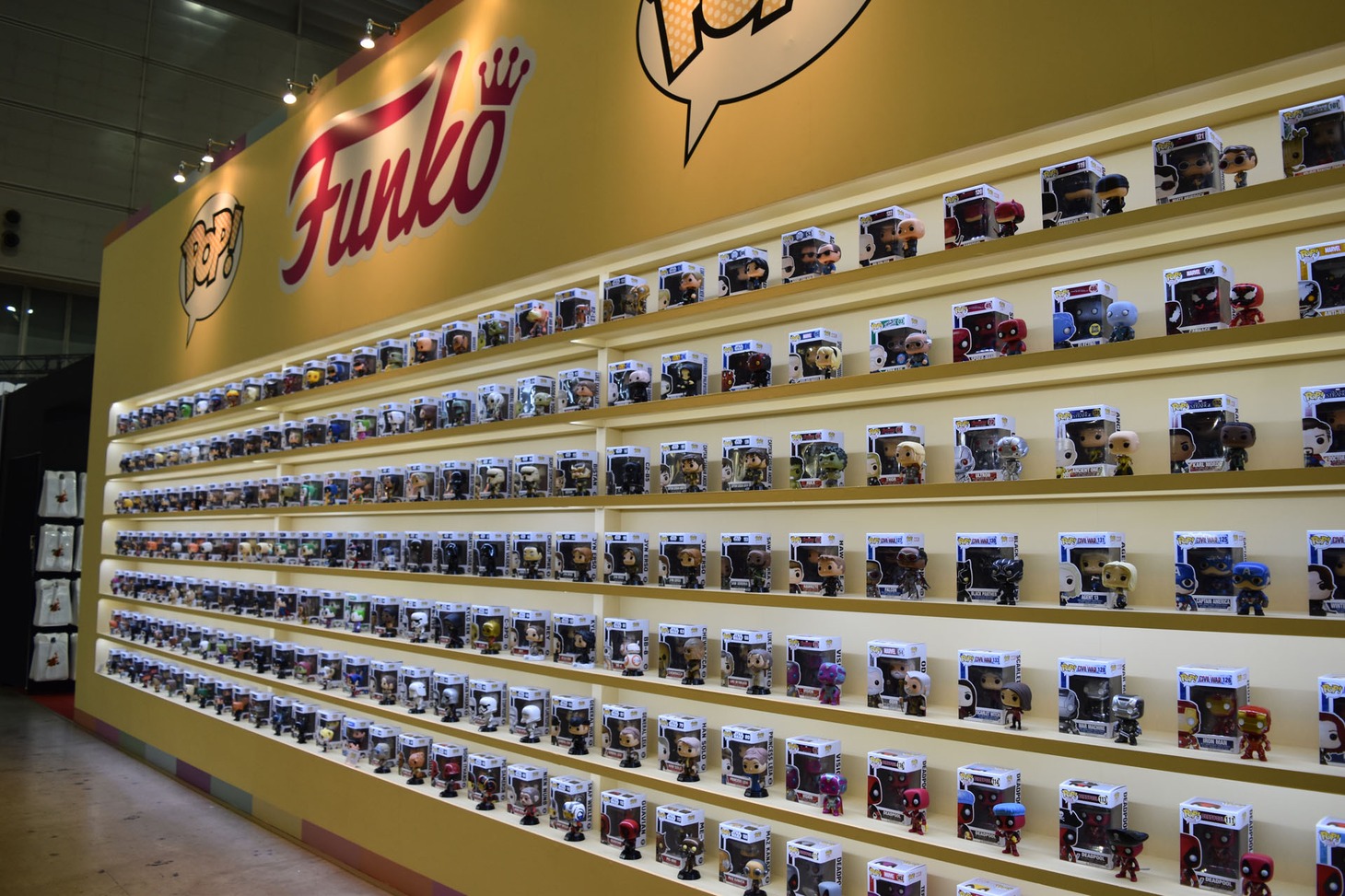 Funkoの展示コーナー。