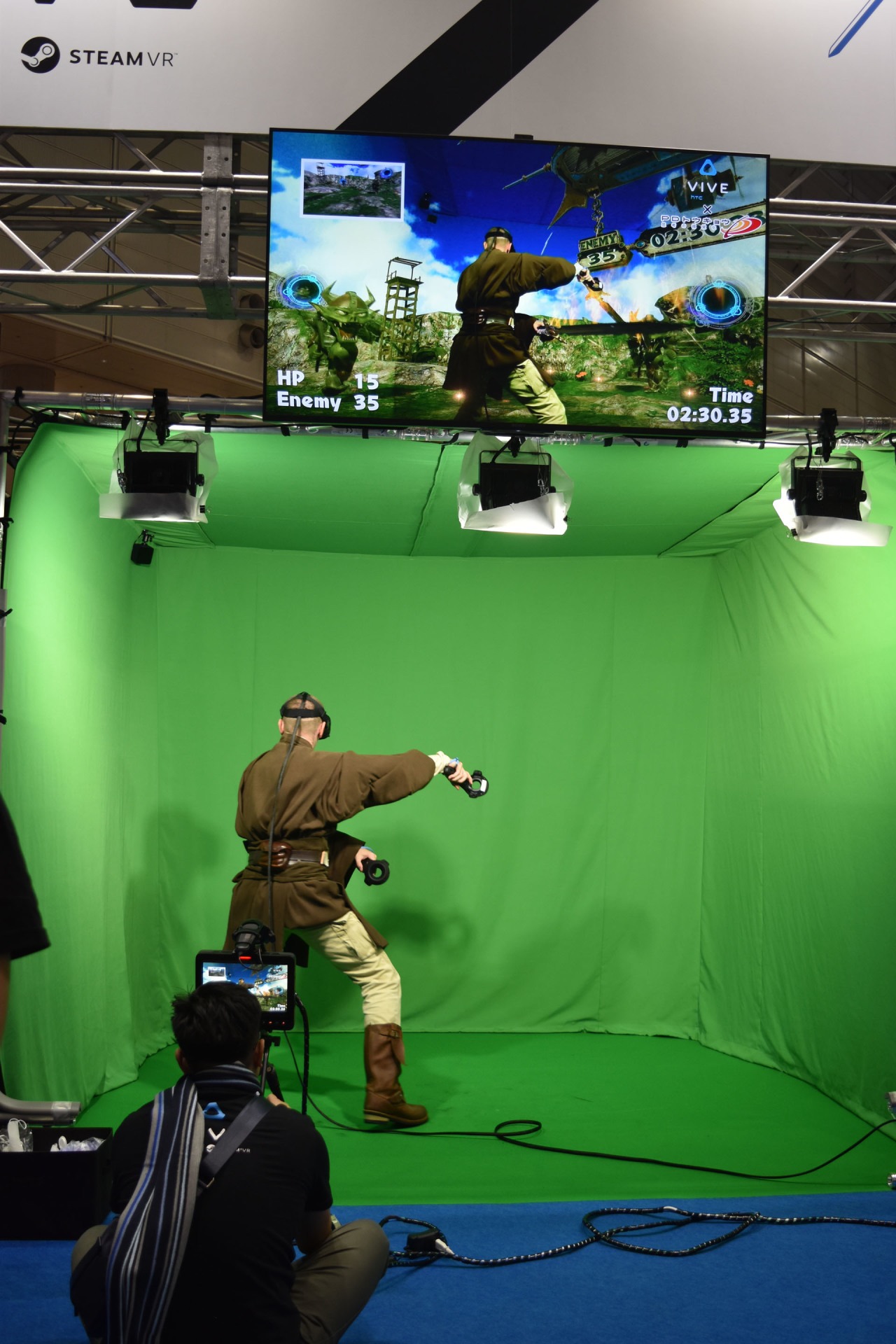VRゲーム体験コーナー。