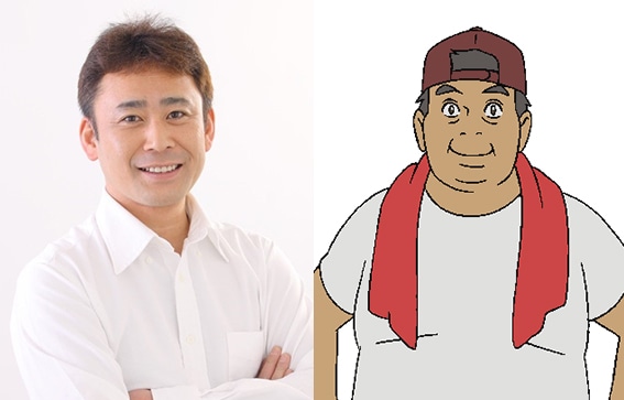 高木渉（左）と、高木が声を当てる佐渡。