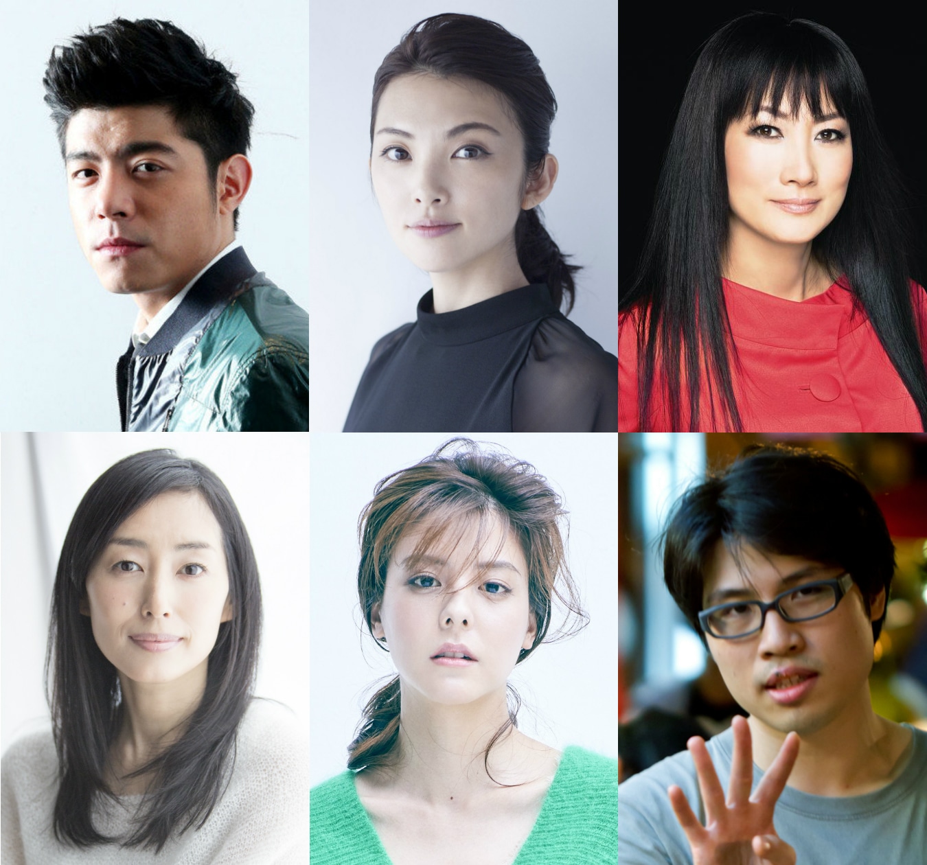上段左からワン・ポーチエ、田中麗奈、余貴美子。下段左から木村多江、藤井美菜、ジェイ・チャン。