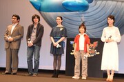 「映画 妖怪ウォッチ 空飛ぶクジラとダブル世界の大冒険だニャン！」舞台挨拶の様子。