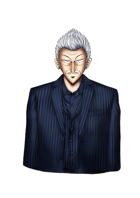 福本伸行が描き下ろした平井銀二のイラスト。(c)福本伸行