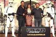 「ローグ・ワン／スター・ウォーズ・ストーリー」アジア最速来日記者会見の様子。