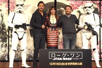 「ローグ・ワン／スター・ウォーズ・ストーリー」アジア最速来日記者会見の様子。