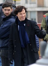 「SHERLOCK／シャーロック」シーズン4撮影中のベネディクト・カンバーバッチ。