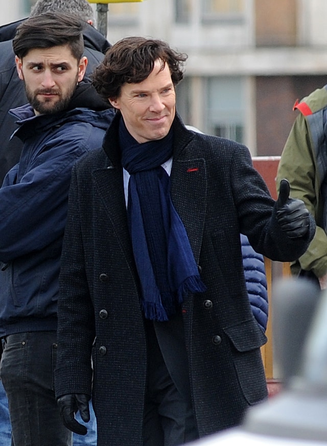 「SHERLOCK／シャーロック」シーズン4撮影中のベネディクト・カンバーバッチ。