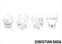 森川マサノリによるカネキのマスクのデザイン画。