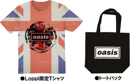 数量限定の公開記念グッズ付き入場チケットに含まれるLoppi限定Tシャツ（フリーサイズ）とトートバック。