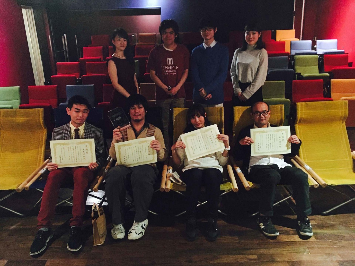 MOOSIC LAB 2016受賞作品上映会にて、受賞者たち。