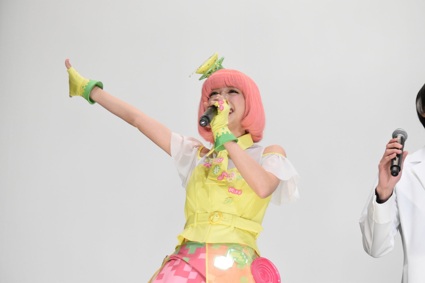 「ニチアサのときめきは、ポッピーにお任せ！ みんなで一緒に……」「わーい！」と、ファンとの掛け合いを楽しんだ松田るか。