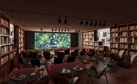 ココロヲ・動かす・映画館〇のイメージ図。