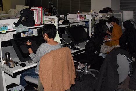 「ひるね姫 ～知らないワタシの物語～」制作現場の様子。