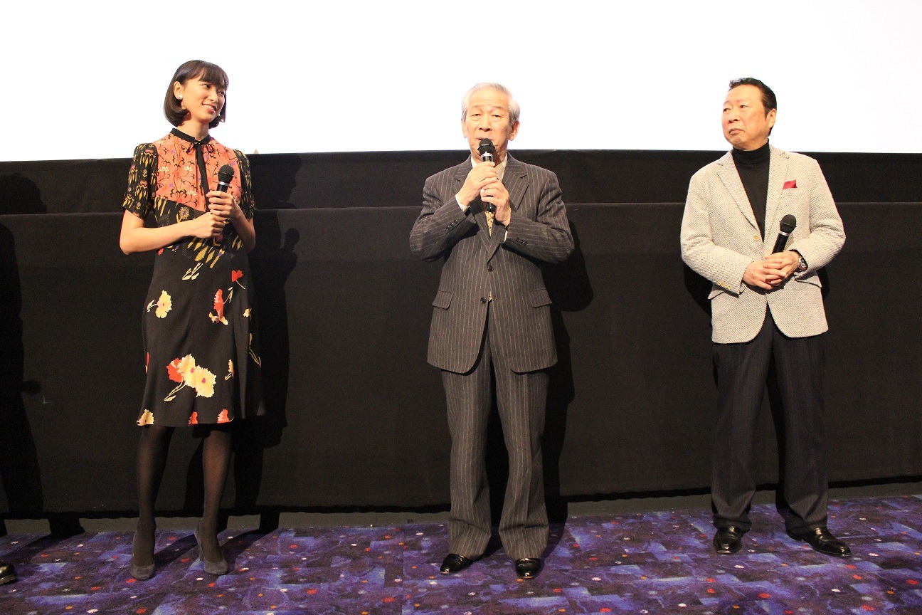 「オケ老人！」大ヒット御礼舞台挨拶の様子。