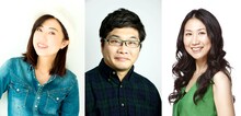 左から林原めぐみ、松尾諭、高橋洋子。