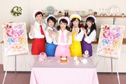「キラキラ☆プリキュアアラモード」のキャスト陣。左から森なな子、村中知、美山加恋、福原遥、藤田咲。