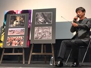 種田陽平によるトークショーの様子。