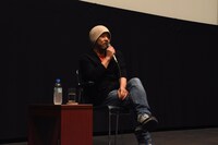 「自選シリーズ 現代日本の映画監督5 押井守」トークイベントの様子。