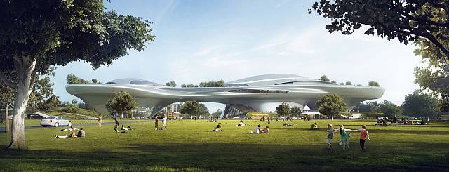 The Lucas Museum of Narrative Artのイメージ図。（写真提供：Zuma / Avalon / Photoshot / ゼータ イメージ）