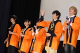 左から多和田秀弥、山谷花純、矢野優花、中村嘉惟人、松本岳。