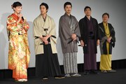 「本能寺ホテル」初日舞台挨拶の様子。