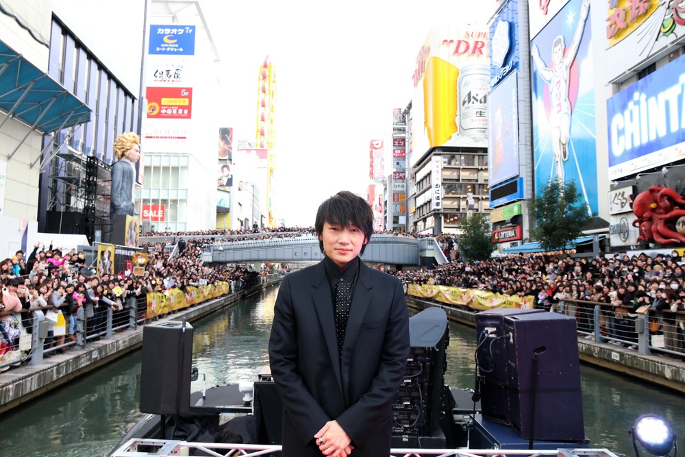 「新宿スワンII」道頓堀イベントの様子。