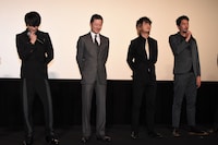 「新宿スワンII」初日舞台挨拶の様子。