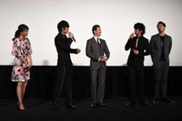 「新宿スワンII」初日舞台挨拶の様子。