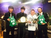 「映画『新宿スワンII』公開記念特番」より、左から上地雄輔、綾野剛、武尊、金子ノブアキ。