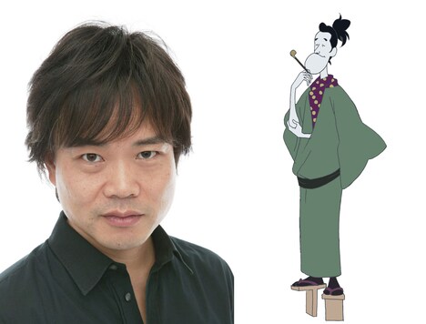 左から中井和哉、樋口師匠のキャラクター画像。