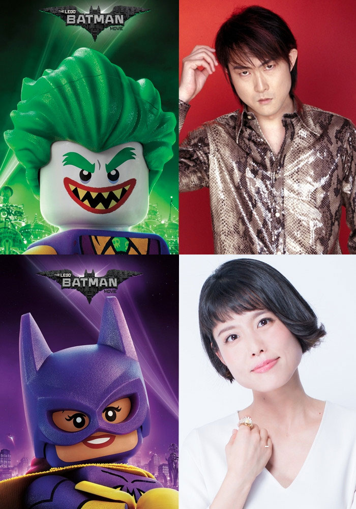 上段左からジョーカー、子安武人。下段左からバットガール / バーバラ・ゴードン、沢城みゆき。